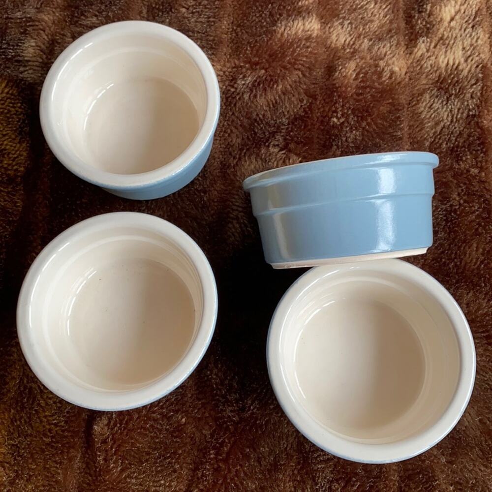 Cermer Set of 4 Pale Gray‎ 3-1/2” Ramekins PRISTINE